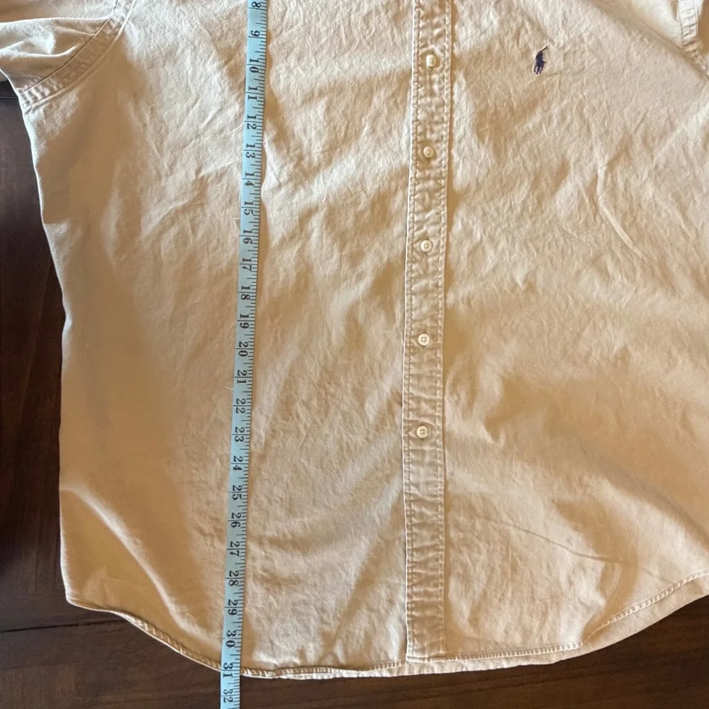 Ralph Lauren Men's Blaire Tan Long Sleeve Button Down Shirt, Size XL - Picture 8 of 10